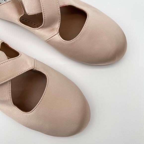 ALAIA | Criss Cross Satin Ballet Flat in Nude Baby Pink w/ Box 36 - Picture 4 of 16